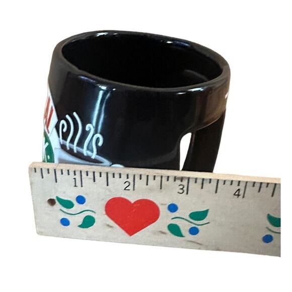 VTG Friends Black Mustache Mug Central Perk Logo Coffee Latte Cup - Picture 7 of 10